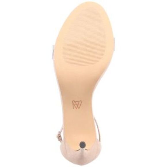 AAJ BY AMINAH Womens Beige Buckled Aniya Open Toe Stiletto Heeled Sandal 9 M - Picture 4 of 5